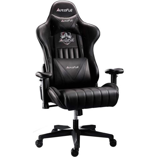 vip-cdkdeals.com, AutoFull Gaming Chair Pure Black PU Leather Racing Style Computer Chair, E-Sports Swivel Chair, AF070DPU Standard Official AutoFull Gaming Chair Pure Black PU Leather Racing Style Computer Chair, E-Sports Swivel Chair, AF070DPU Standard