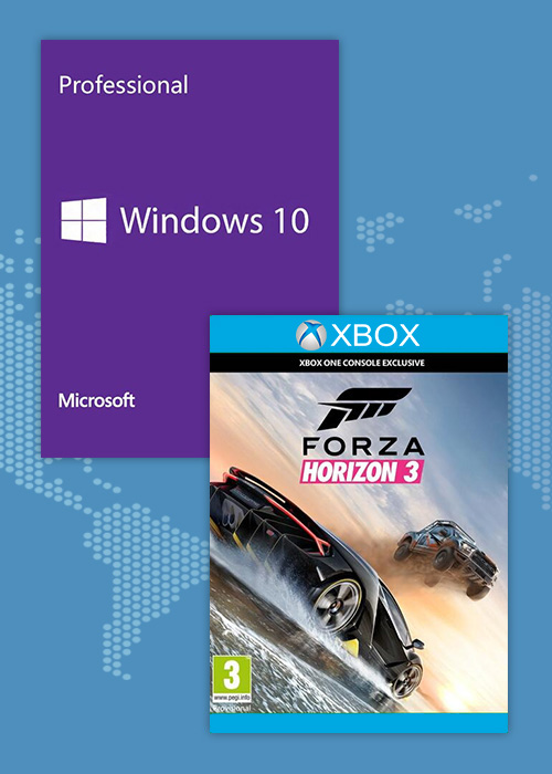 Forza Horizon 3 + MS Win 10 Pro OEM Key Pack