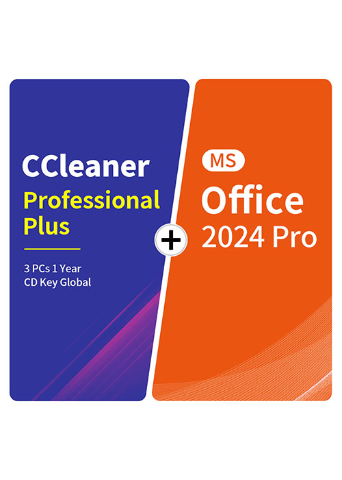 CCleaner Professional Plus 3 PCs 1 Year CD Key Global+MS Office2024 Pro  Pack