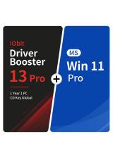 IObit Driver Booster 13 Pro 1 Year 1 PC CD Key Global+MS Win 11 Pro  Pack